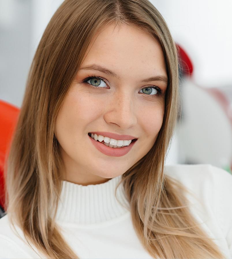young woman with perfect smile