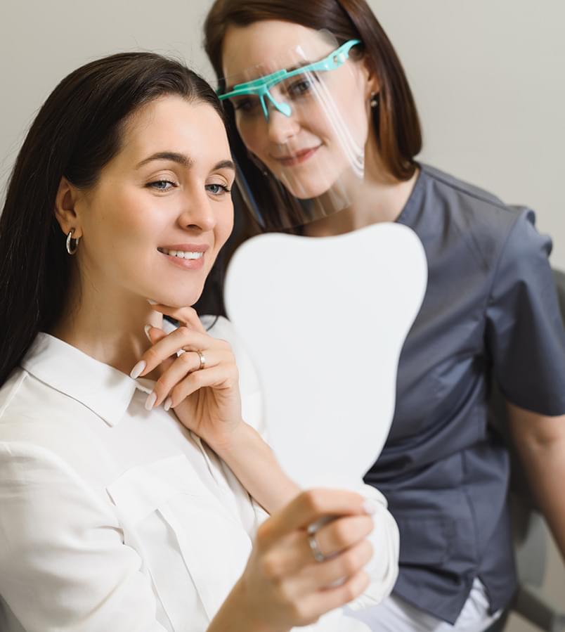 satisfied patient teeth cleaning